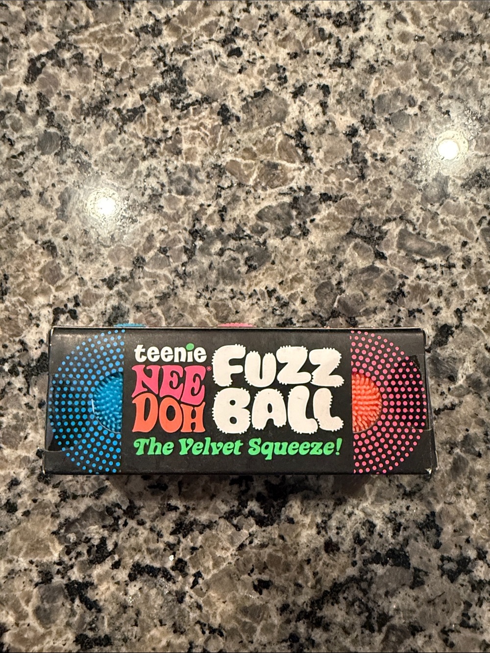 Teenie NeeDoh Fuzz Ball The Velvet Squeeze - Orange, Blue & Pink. NWT